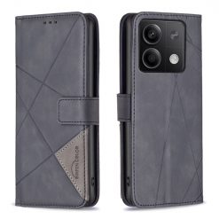 Kryty na mobil | Knižkové puzdro Rhombus čierne – Xiaomi Redmi Note 13 (4G) | Kryty na mobil