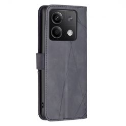Kryty na mobil | Knižkové puzdro Rhombus čierne – Xiaomi Redmi Note 13 (4G) | Kryty na mobil