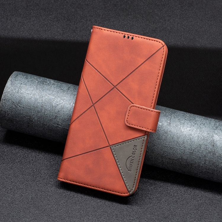 Knižkové puzdro Rhombus hnedé – Xiaomi Redmi Note 13 Pro 5G / Poco X6 5G | Kryty na mobil Kryty na mobil | Knižkové puzdro Rhombus hnedé – Xiaomi Redmi Note 13 Pro 5G / Poco X6 5G | Kryty na mobil