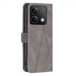 Kryty na mobil | Knižkové puzdro Rhombus sivé – Xiaomi Redmi Note 13 (4G) | Kryty na mobil