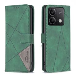 Kryty na mobil | Knižkové puzdro Rhombus zelené – Xiaomi Redmi Note 13 (4G) | Kryty na mobil