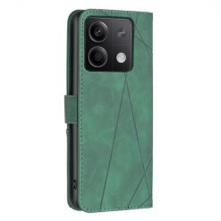 Kryty na mobil | Knižkové puzdro Rhombus zelené – Xiaomi Redmi Note 13 (4G) | Kryty na mobil
