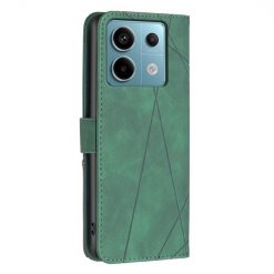 Kryty na mobil | Knižkové puzdro Rhombus zelené – Xiaomi Redmi Note 13 Pro 5G / Poco X6 5G | Kryty na mobil