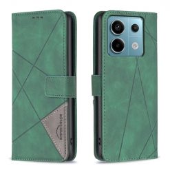 Kryty na mobil | Knižkové puzdro Rhombus zelené – Xiaomi Redmi Note 13 Pro 5G / Poco X6 5G | Kryty na mobil