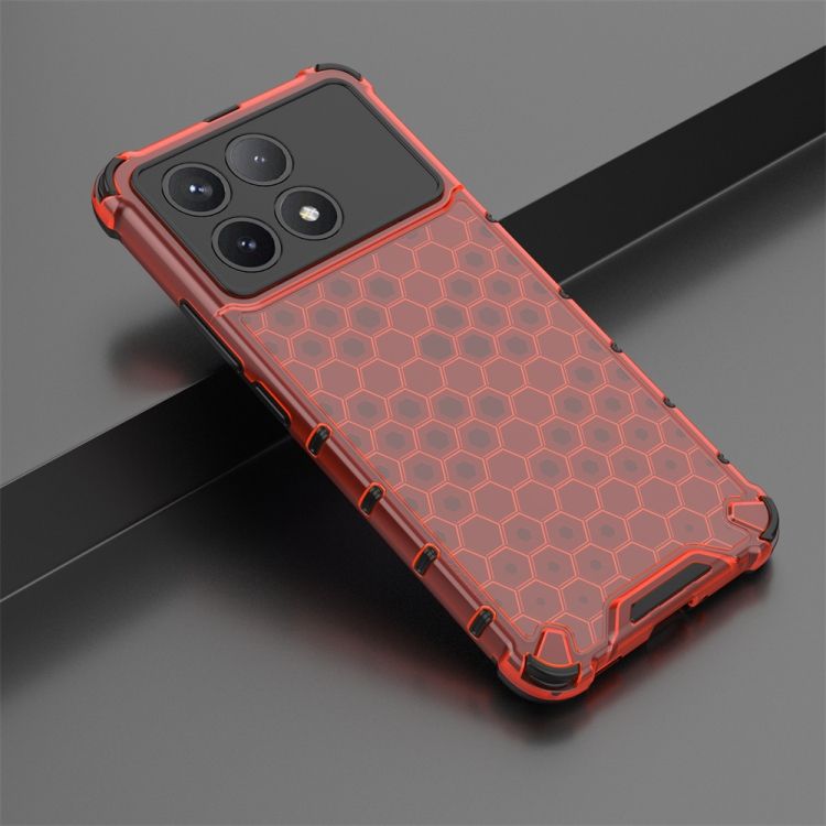 Odolný kryt Honeycomb Armor červený – Xiaomi Poco X6 Pro | Kryty na mobil Kryty na mobil | Odolný kryt Honeycomb Armor červený – Xiaomi Poco X6 Pro | Kryty na mobil