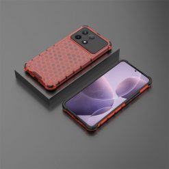 Odolný kryt Honeycomb Armor červený – Xiaomi Poco X6 Pro | Kryty na mobil Kryty na mobil | Odolný kryt Honeycomb Armor červený – Xiaomi Poco X6 Pro | Kryty na mobil