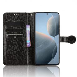 Peňaženkové puzdro Honeycomb Dot Texture Case čierne – Xiaomi Poco X6 Pro | Kryty na mobil Kryty na mobil | Peňaženkové puzdro Honeycomb Dot Texture Case čierne – Xiaomi Poco X6 Pro | Kryty na mobil
