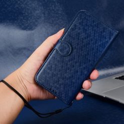Peňaženkové puzdro Honeycomb Dot Texture Case modré – OnePlus 12 | Kryty na mobil Kryty na mobil | Peňaženkové puzdro Honeycomb Dot Texture Case modré – OnePlus 12 | Kryty na mobil