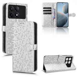 Peňaženkové puzdro Honeycomb Dot Texture Case strieborné – Xiaomi Poco X6 Pro | Kryty na mobil Kryty na mobil | Peňaženkové puzdro Honeycomb Dot Texture Case strieborné – Xiaomi Poco X6 Pro | Kryty na mobil
