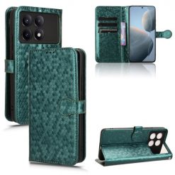 Peňaženkové puzdro Honeycomb Dot Texture Case zelené – Xiaomi Poco X6 Pro | Kryty na mobil Kryty na mobil | Peňaženkové puzdro Honeycomb Dot Texture Case zelené – Xiaomi Poco X6 Pro | Kryty na mobil
