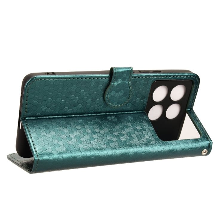 Peňaženkové puzdro Honeycomb Dot Texture Case zelené – Xiaomi Poco X6 Pro | Kryty na mobil Kryty na mobil | Peňaženkové puzdro Honeycomb Dot Texture Case zelené – Xiaomi Poco X6 Pro | Kryty na mobil