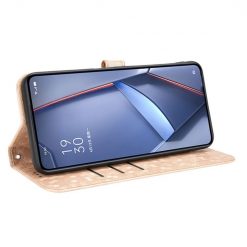 Kryty na mobil | Peňaženkové puzdro Honeycomb Dot Texture Case zlaté – OnePlus 12 | Kryty na mobil