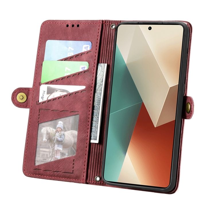 Peňaženkové puzdro Purse case červené – Xiaomi Redmi Note 13 Pro (4G) | Kryty na mobil Kryty na mobil | Peňaženkové puzdro Purse case červené – Xiaomi Redmi Note 13 Pro (4G) | Kryty na mobil