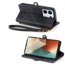 Kryty na mobil | Peňaženkové puzdro Purse case čierne – Xiaomi Redmi Note 13 Pro (4G) | Kryty na mobil