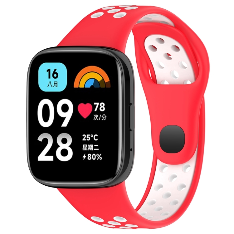 Remienok Sport Wristband červeno-biely pre Xiaomi Redmi Watch 3 Active | Kryty na mobil Kryty na mobil | Remienok Sport Wristband červeno-biely pre Xiaomi Redmi Watch 3 Active | Kryty na mobil