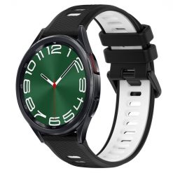 Kryty na mobil | Remienok Sport Wristband čierno-biely pre Samsung Galaxy Watch 6 Classic (43mm / 47mm) a Watch 6 (40mm / 44mm) | Kryty na mobil