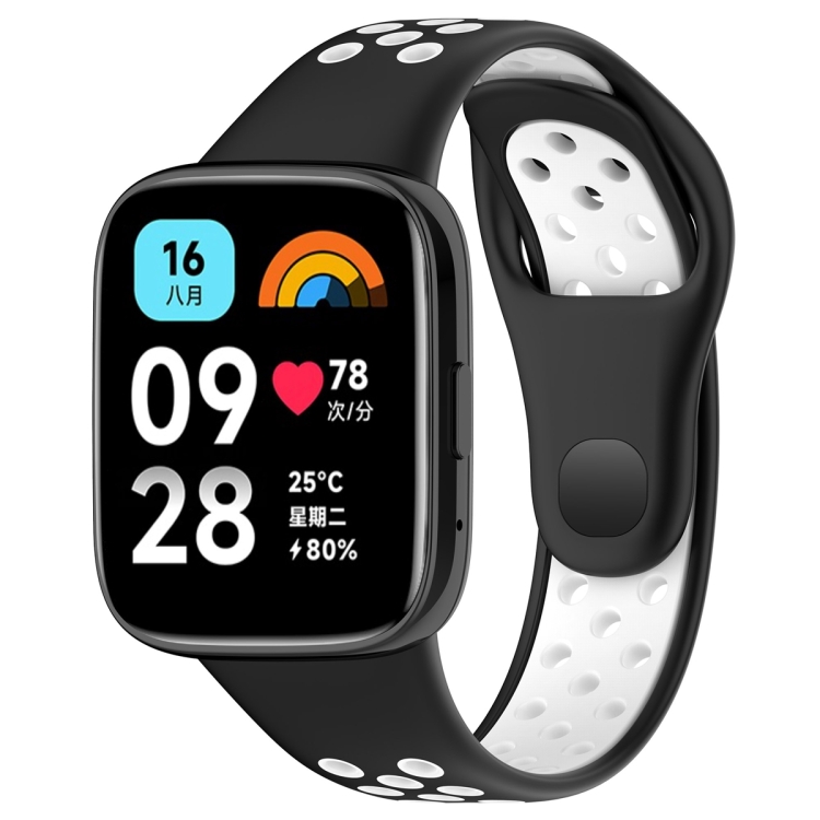 Remienok Sport Wristband čierno-biely pre Xiaomi Redmi Watch 3 Active | Kryty na mobil Kryty na mobil | Remienok Sport Wristband čierno-biely pre Xiaomi Redmi Watch 3 Active | Kryty na mobil