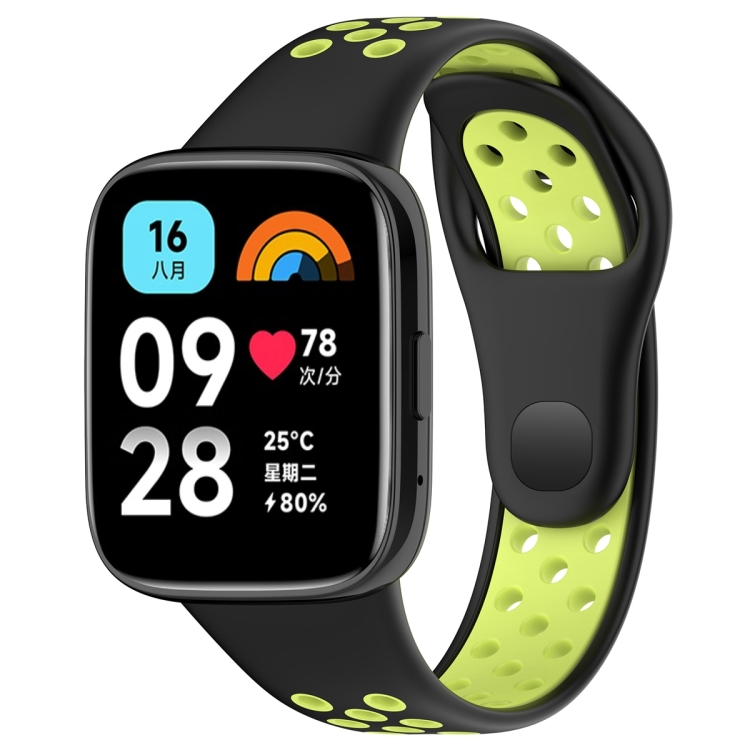 Remienok Sport Wristband čierno-zelený pre Xiaomi Redmi Watch 3 Active | Kryty na mobil Kryty na mobil | Remienok Sport Wristband čierno-zelený pre Xiaomi Redmi Watch 3 Active | Kryty na mobil