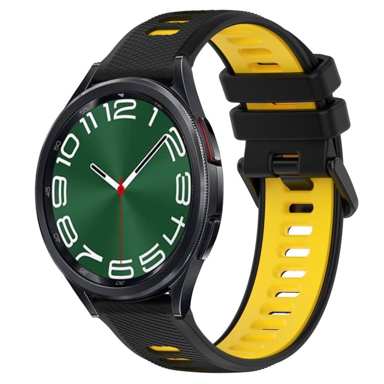 Remienok Sport Wristband čierno-žltý pre Samsung Galaxy Watch 6 Classic (43mm / 47mm) a Watch 6 (40mm / 44mm) | Kryty na mobil Kryty na mobil | Remienok Sport Wristband čierno-žltý pre Samsung Galaxy Watch 6 Classic (43mm / 47mm) a Watch 6 (40mm / 44mm) | Kryty na mobil