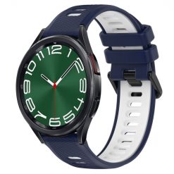 Remienok Sport Wristband modro-biely pre Samsung Galaxy Watch 6 Classic (43mm / 47mm) a Watch 6 (40mm / 44mm)