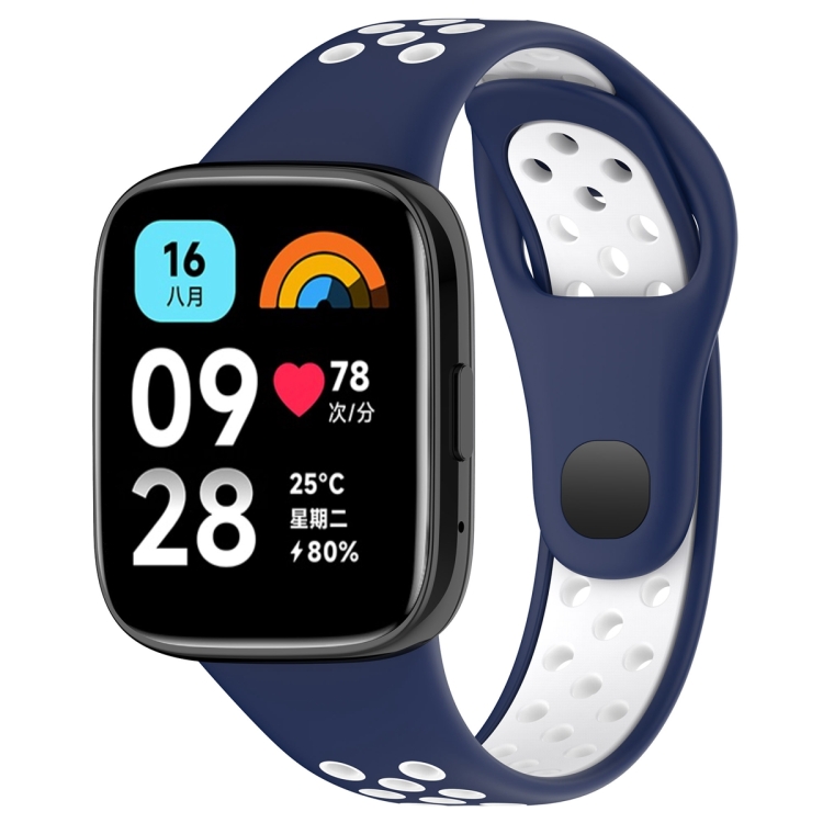 Remienok Sport Wristband modro-biely pre Xiaomi Redmi Watch 3 Active | Kryty na mobil Kryty na mobil | Remienok Sport Wristband modro-biely pre Xiaomi Redmi Watch 3 Active | Kryty na mobil