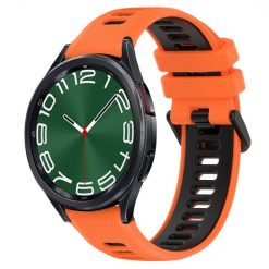 Kryty na mobil | Remienok Sport Wristband oranžovo-čierny pre Samsung Galaxy Watch 6 Classic (43mm / 47mm) a Watch 6 (40mm / 44mm) | Kryty na mobil