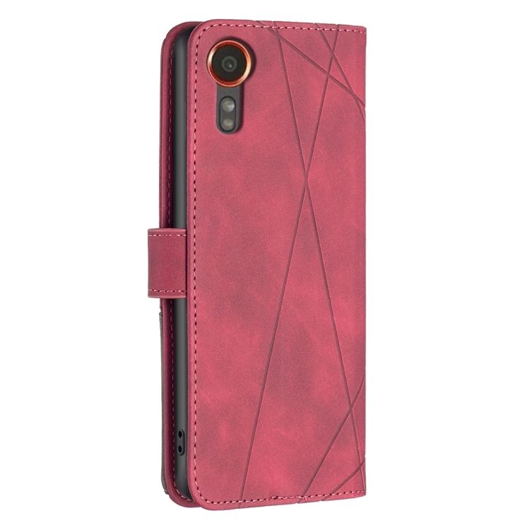Knižkové puzdro Rhombus červené – Samsung Galaxy Xcover 7 | Kryty na mobil Kryty na mobil | Knižkové puzdro Rhombus červené – Samsung Galaxy Xcover 7 | Kryty na mobil