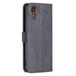 Kryty na mobil | Knižkové puzdro Rhombus čierne – Samsung Galaxy Xcover 7 | Kryty na mobil