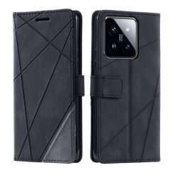 Kryty na mobil | Knižkové puzdro Rhombus čierne – Xiaomi 14 | Kryty na mobil