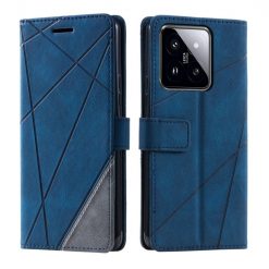 Knižkové puzdro Rhombus modré – Xiaomi 14