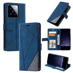 Kryty na mobil | Knižkové puzdro Rhombus modré – Xiaomi 14 | Kryty na mobil