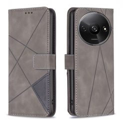Kryty na mobil | Knižkové puzdro Rhombus sivé – Xiaomi Redmi A3 | Kryty na mobil