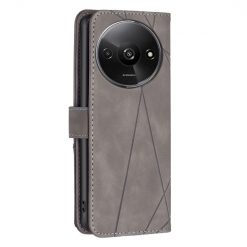 Kryty na mobil | Knižkové puzdro Rhombus sivé – Xiaomi Redmi A3 | Kryty na mobil