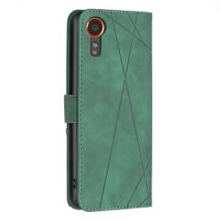 Kryty na mobil | Knižkové puzdro Rhombus zelené – Samsung Galaxy Xcover 7 | Kryty na mobil