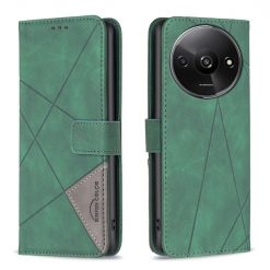 Knižkové puzdro Rhombus zelené – Xiaomi Redmi A3 | Kryty na mobil Kryty na mobil | Knižkové puzdro Rhombus zelené – Xiaomi Redmi A3 | Kryty na mobil
