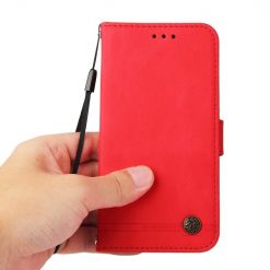 Kryty na mobil | Knižkové puzdro Skin Feel case červené – OnePlus 12R | Kryty na mobil