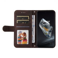 Kryty na mobil | Knižkové puzdro Skin Feel case hnedé – OnePlus 12R | Kryty na mobil