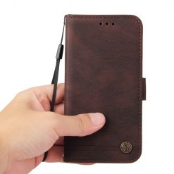 Kryty na mobil | Knižkové puzdro Skin Feel case hnedé – OnePlus 12R | Kryty na mobil