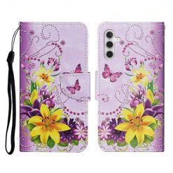 Knižkové puzdro Trendy Cross case Fialový motýľ – Samsung Galaxy A55 5G | Kryty na mobil Kryty na mobil | Knižkové puzdro Trendy Cross case Fialový motýľ – Samsung Galaxy A55 5G | Kryty na mobil