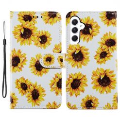 Kryty na mobil | Knižkové puzdro Trendy Cross case Slnečnica – Samsung Galaxy A55 5G | Kryty na mobil