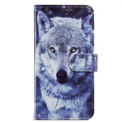 Kryty na mobil | Knižkové puzdro Trendy Cross case Vlk – Samsung Galaxy A55 5G | Kryty na mobil