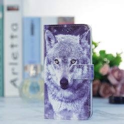 Kryty na mobil | Knižkové puzdro Trendy Cross case Vlk – Samsung Galaxy A55 5G | Kryty na mobil
