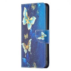 Knižkové puzdro Trendy Cross case Zlatý motýľ – Samsung Galaxy A55 5G