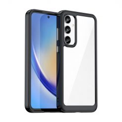 Kryty na mobil | Ochranný kryt Colorful Acrylic case čierny – Samsung Galaxy A35 5G | Kryty na mobil