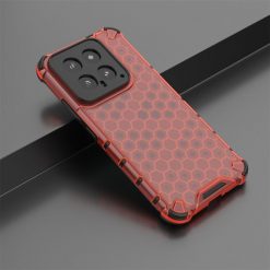 Kryty na mobil | Odolný kryt Honeycomb Armor červený – Xiaomi 14 | Kryty na mobil