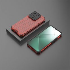 Kryty na mobil | Odolný kryt Honeycomb Armor červený – Xiaomi 14 | Kryty na mobil