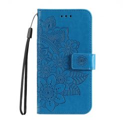 Kryty na mobil | Peňaženkové puzdro Embossing Pattern Flowery Mandala modré – Xiaomi Redmi A3 | Kryty na mobil