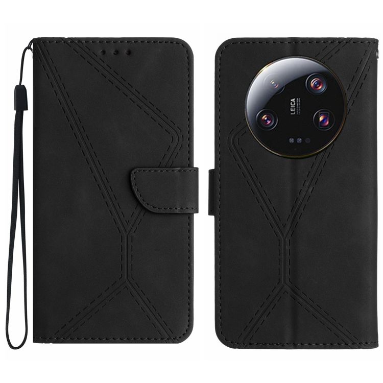 Peňaženkové puzdro Embossing Pattern Stitchy case čierne – Xiaomi 14 Ultra | Kryty na mobil Kryty na mobil | Peňaženkové puzdro Embossing Pattern Stitchy case čierne – Xiaomi 14 Ultra | Kryty na mobil