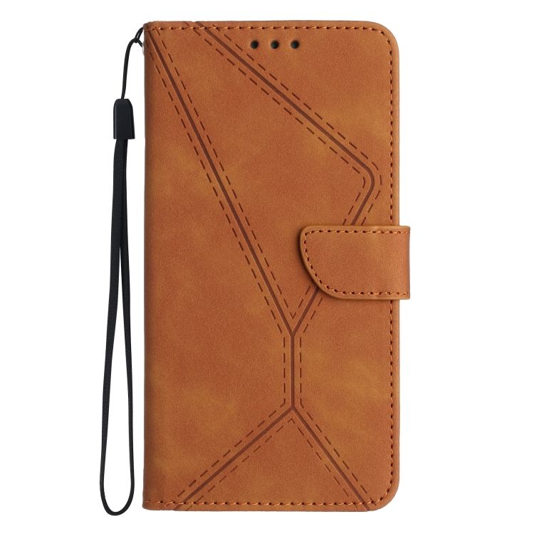 Peňaženkové puzdro Embossing Pattern Stitchy case hnedé – Realme C67 4G | Kryty na mobil Kryty na mobil | Peňaženkové puzdro Embossing Pattern Stitchy case hnedé – Realme C67 4G | Kryty na mobil