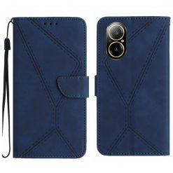 Kryty na mobil | Peňaženkové puzdro Embossing Pattern Stitchy case modré – Realme C67 4G | Kryty na mobil